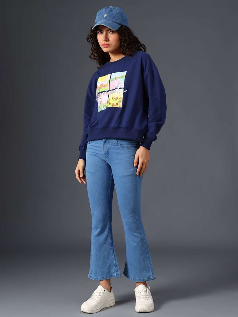 women solid mid rise bootcut jean - 21996945 -  Standard Image - 5