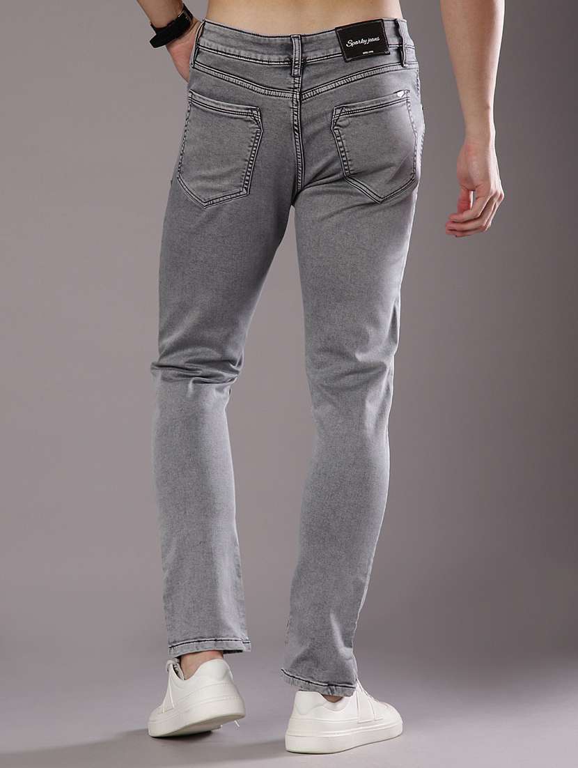 Men Solid Mid Rise Slim Fit Jean - 21996980 -  Standard Image - 3