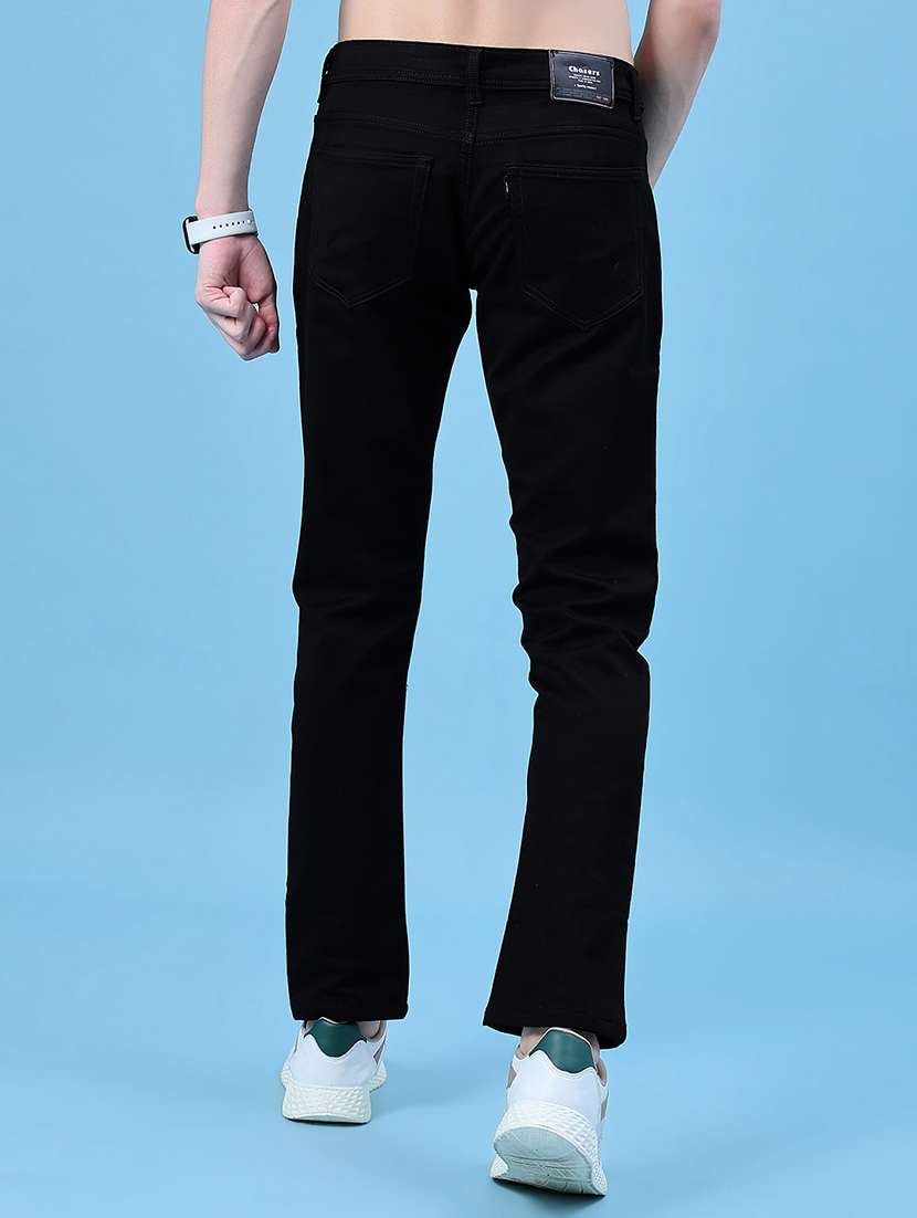 men solid mid rise slim fit jean - 21996988 - Standard Image - 3