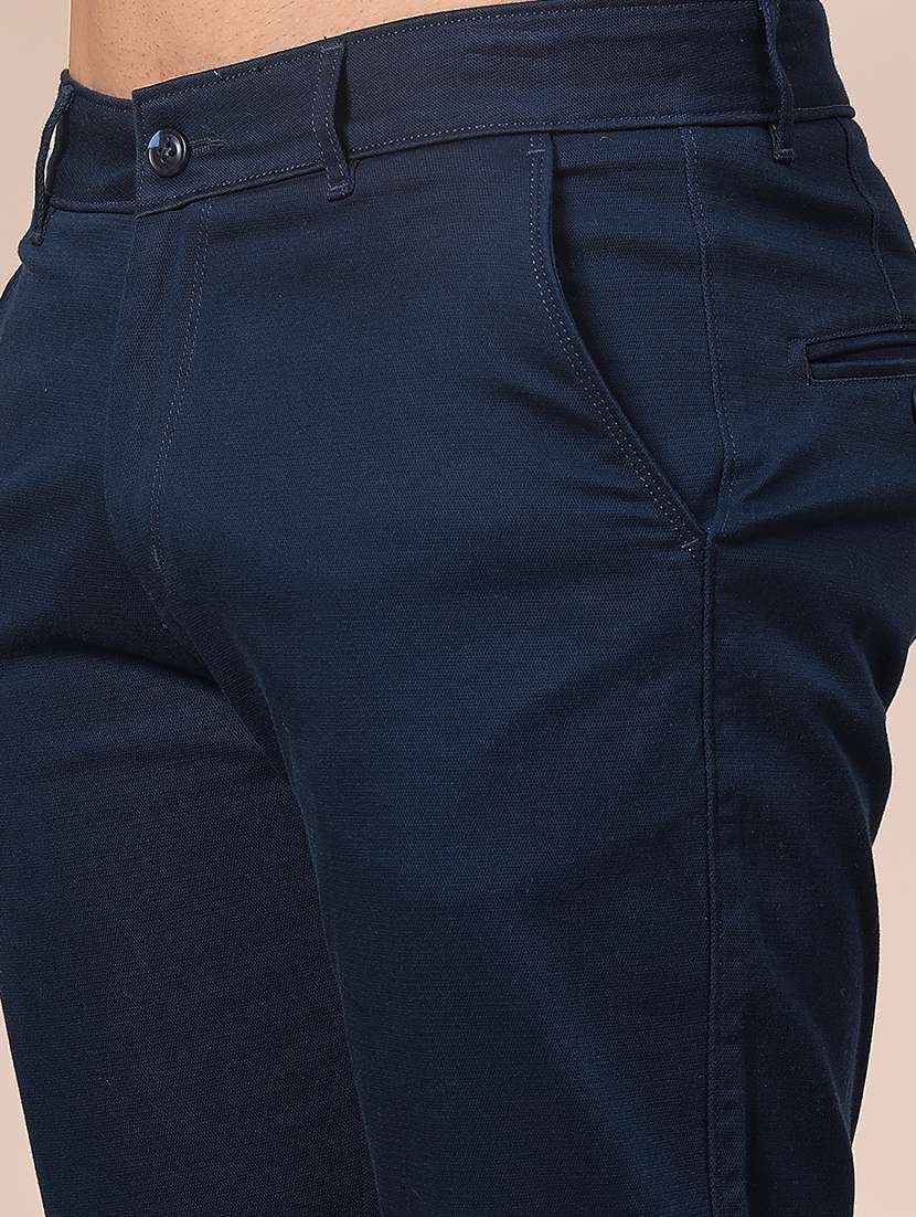 men solid mid rise casual chinos - 21997017 -  Standard Image - 5