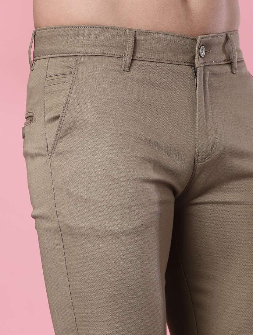 men solid mid rise casual chinos - 21997020 -  Standard Image - 5