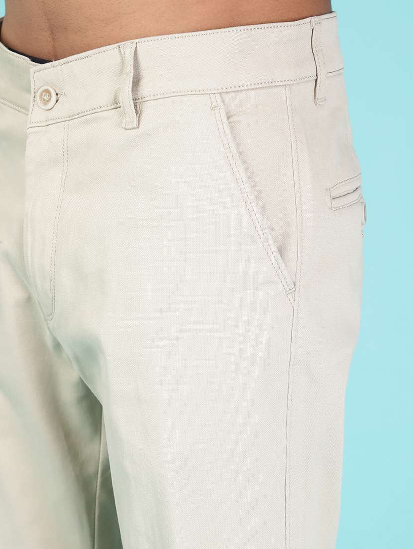 men solid mid rise casual chinos - 21997025 -  Standard Image - 5