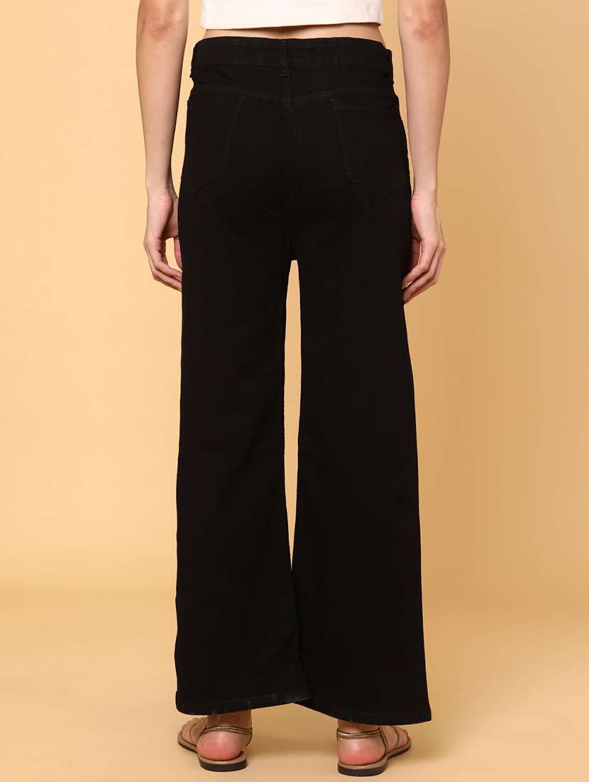 women solid mid rise straight jeans - 21997116 -  Standard Image - 3