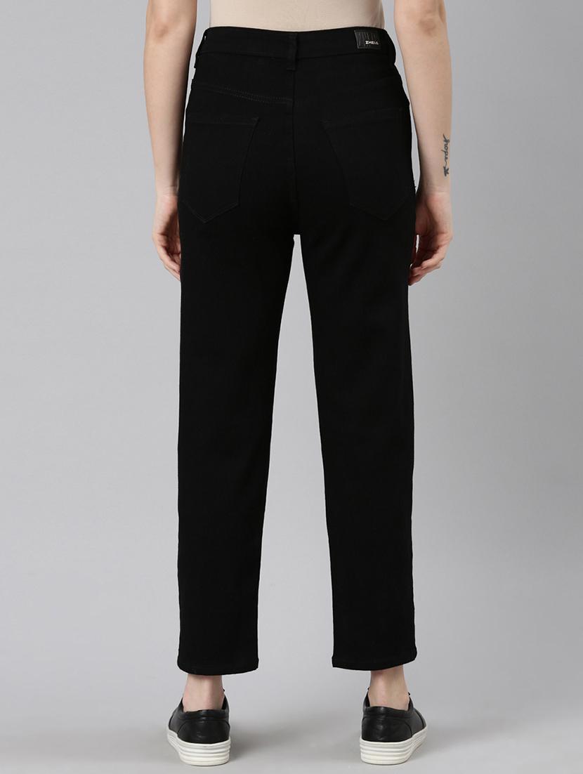 women solid mid rise straight fit jean - 21997123 - Standard Image - 3