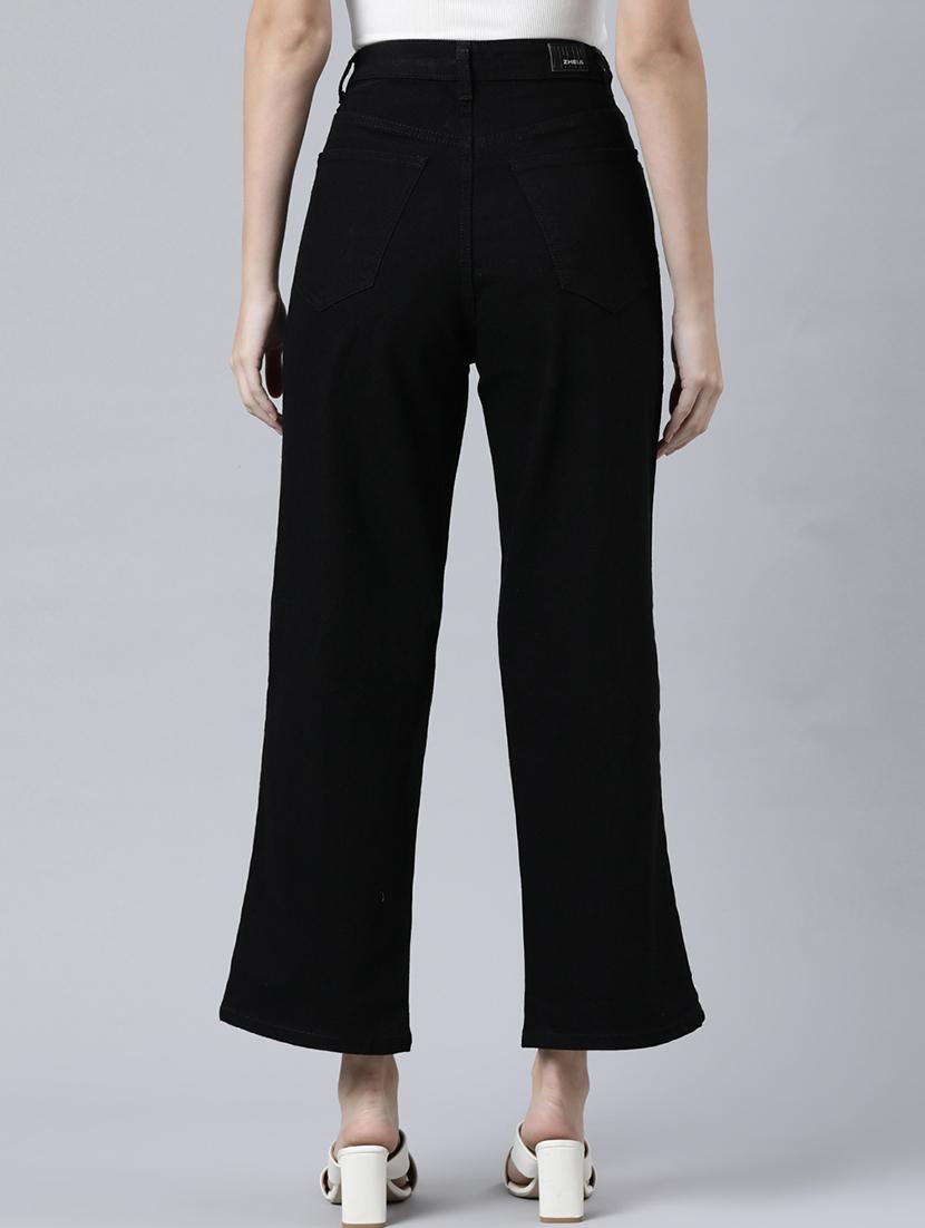women solid high rise bootcut jean - 21997126 - Standard Image - 3
