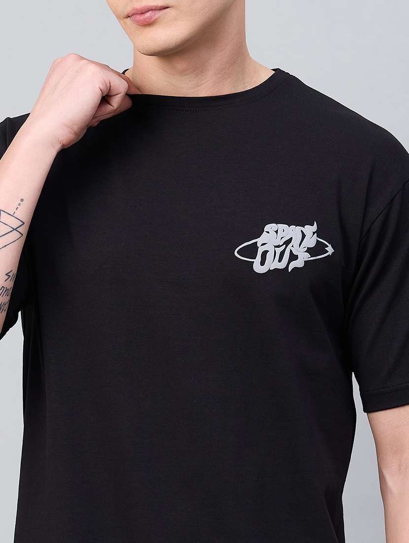 men front & back print round neck regular fit t-shirt - 21997158 - Standard Image - 3