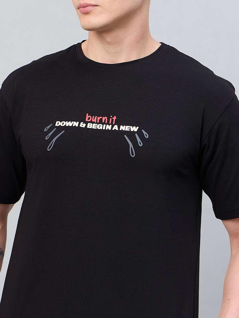 men front & back print round neck regular fit t-shirt - 21997164 - Standard Image - 3