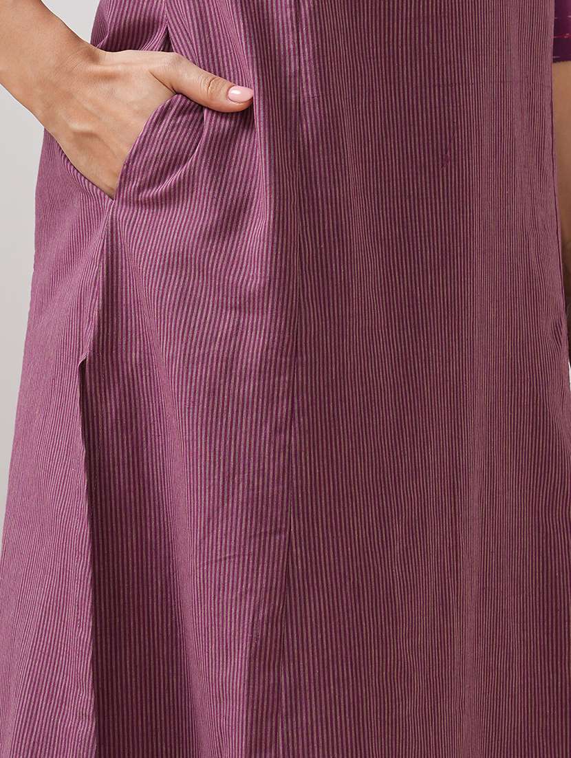 women self design three quarter sleeve a-line kurta - 21997234 - Standard Image - 5