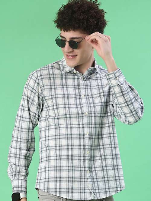 men checkered long sleeve regualr fit casual shirt - 21997347 -  Standard Image - 0