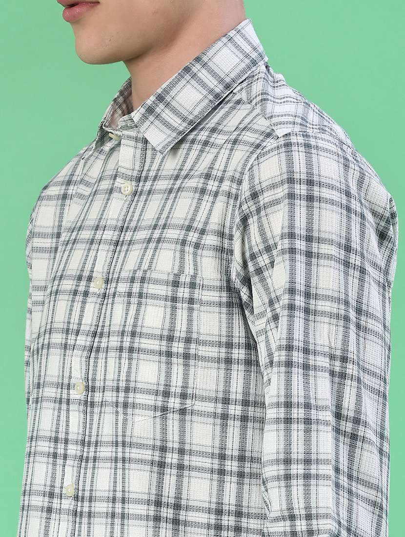 men checkered long sleeve regualr fit casual shirt - 21997347 -  Standard Image - 5