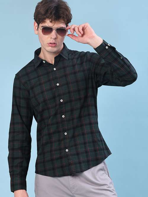 men checkered long sleeve regualr fit casual shirt - 21997349 -  Standard Image - 0