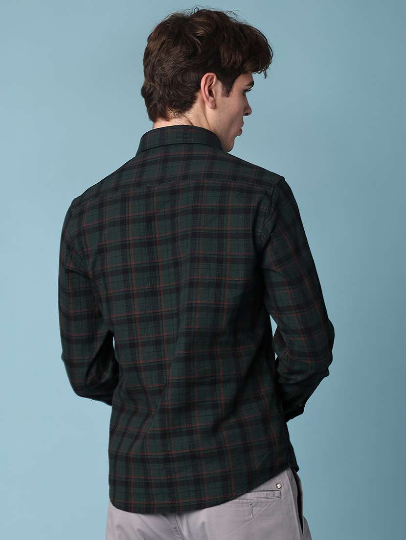 men checkered long sleeve regualr fit casual shirt - 21997349 -  Standard Image - 3