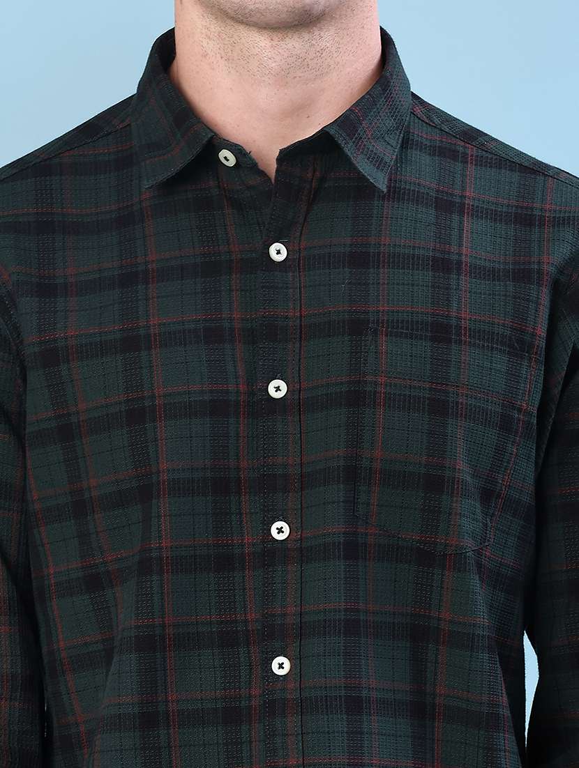men checkered long sleeve regualr fit casual shirt - 21997349 -  Standard Image - 5