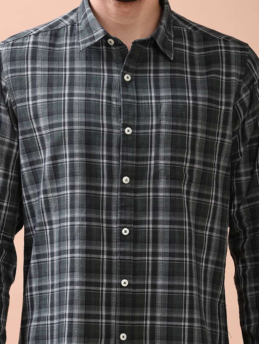 men checkered long sleeve regualr fit casual shirt - 21997351 -  Standard Image - 5