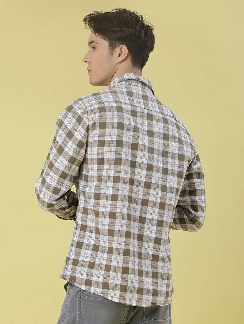 men checkered long sleeve regular fit casual shirt - 21997423 -  Standard Image - 3