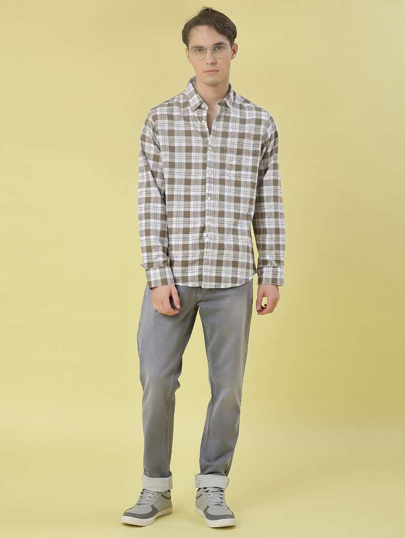 men checkered long sleeve regular fit casual shirt - 21997423 -  Standard Image - 5