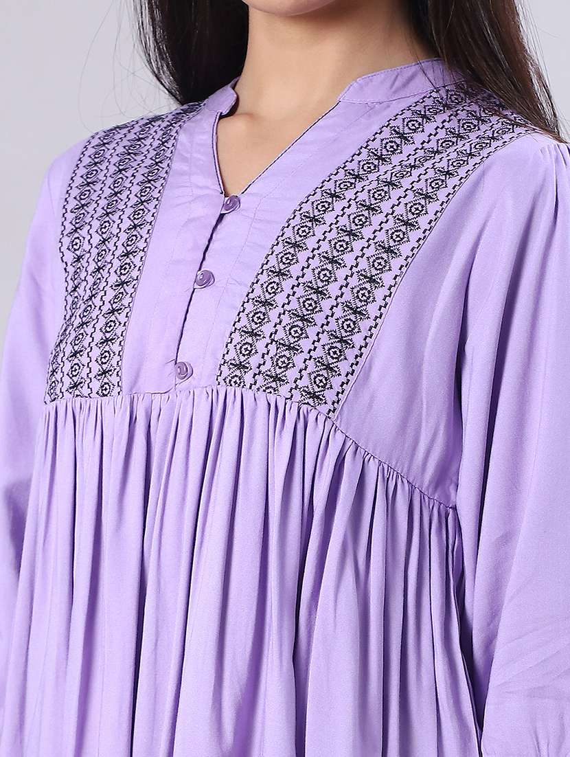 women printed three quarter sleeve kurti - 21997427 -  Standard Image - 5