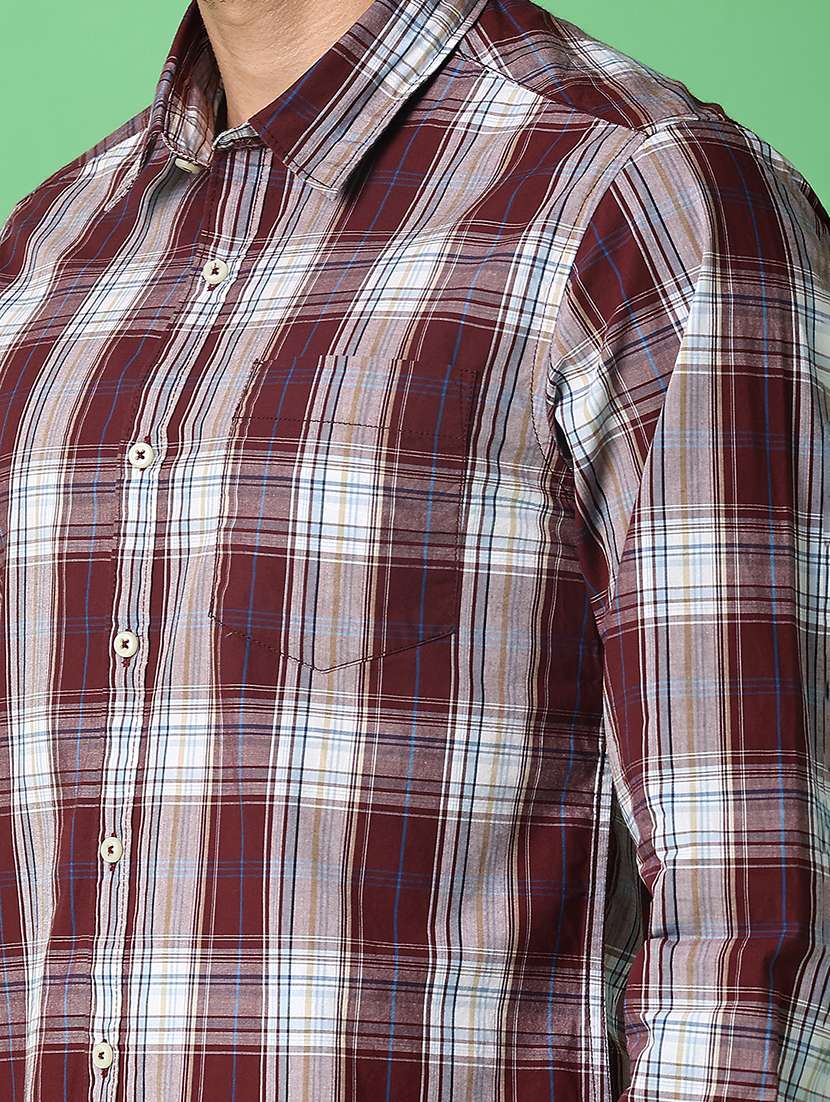 men checkered long sleeve regualr fit casual shirt - 21997568 -  Standard Image - 5