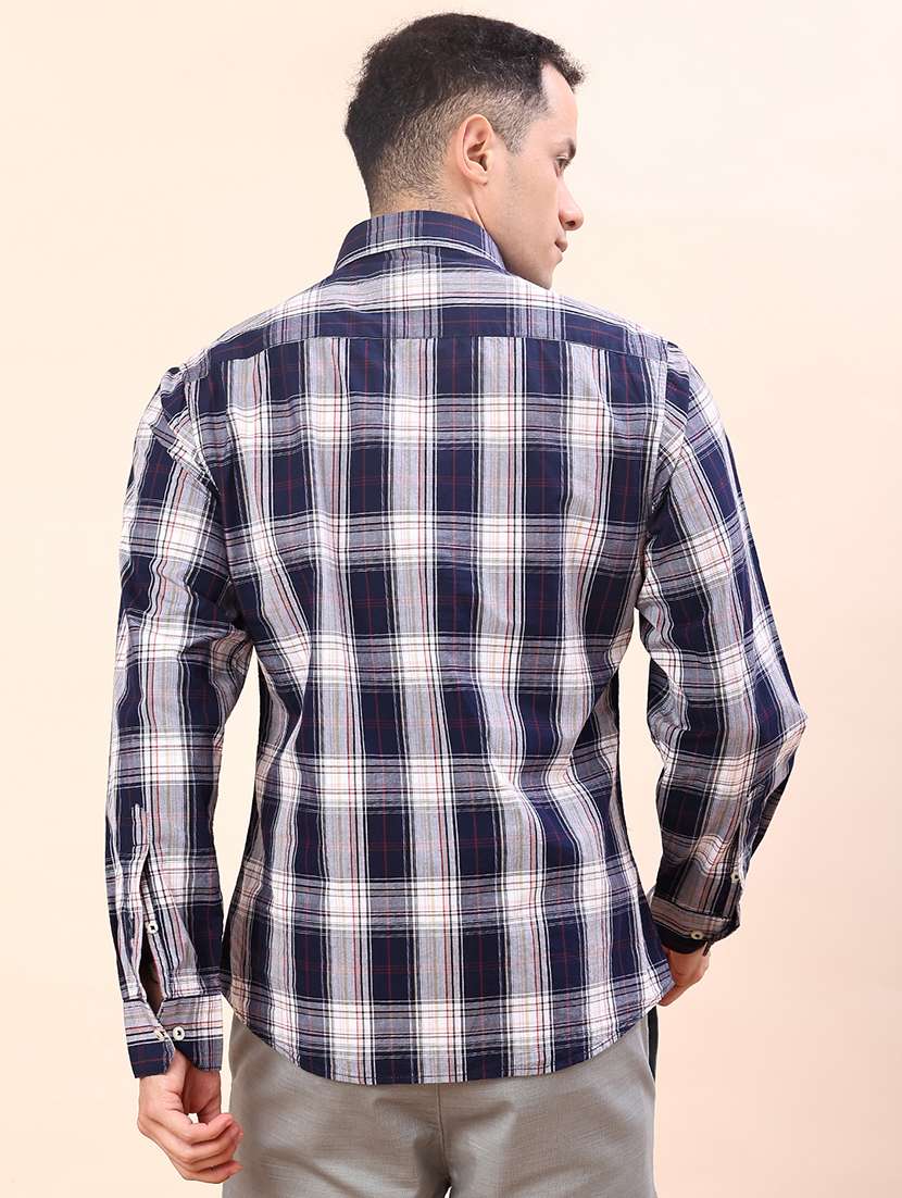 men checkered long sleeve regualr fit casual shirt - 21997569 -  Standard Image - 3