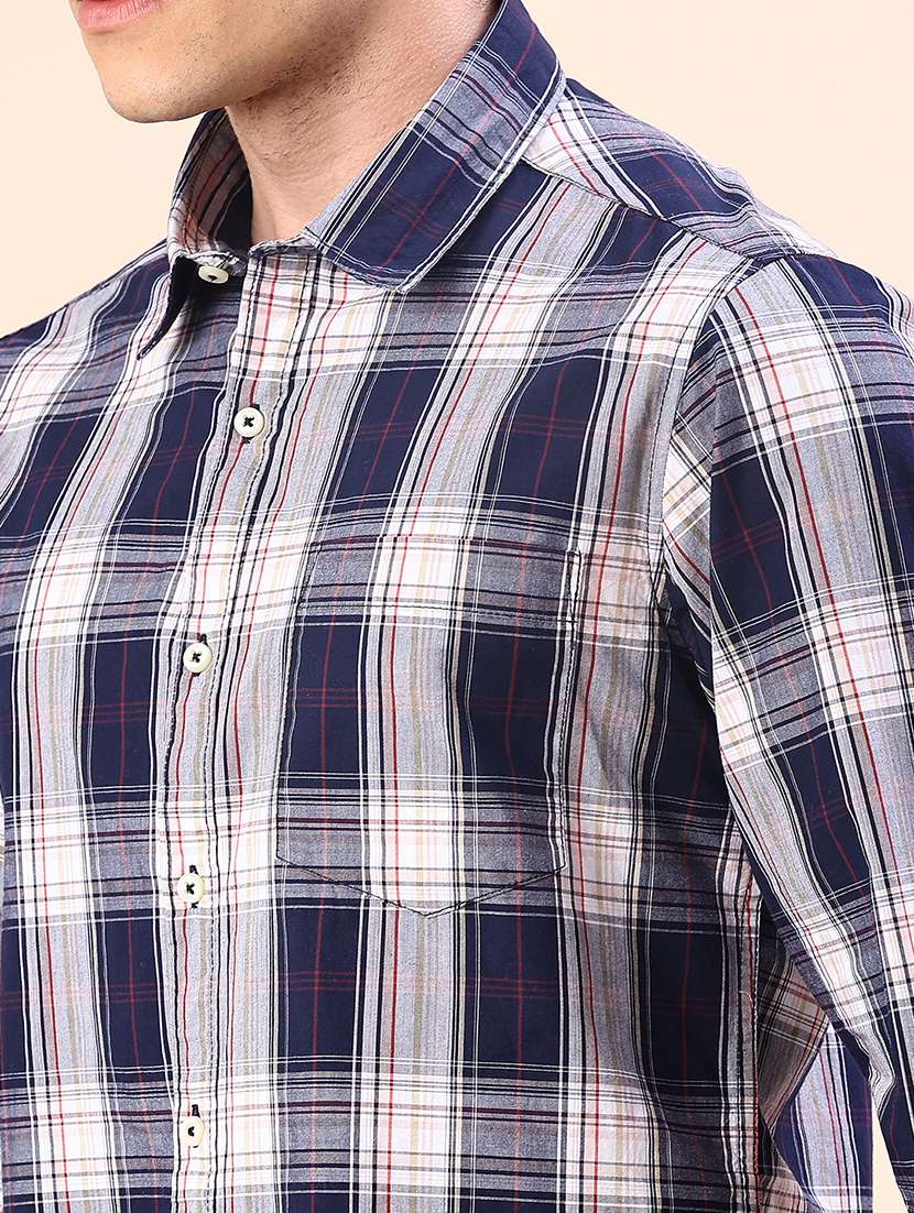 men checkered long sleeve regualr fit casual shirt - 21997569 -  Standard Image - 5