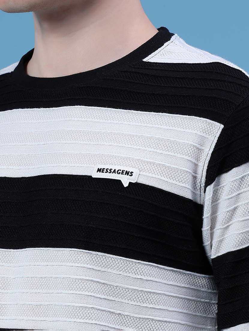 men stripes long sleeve slim fit t-shirt - 21997574 - Standard Image - 3