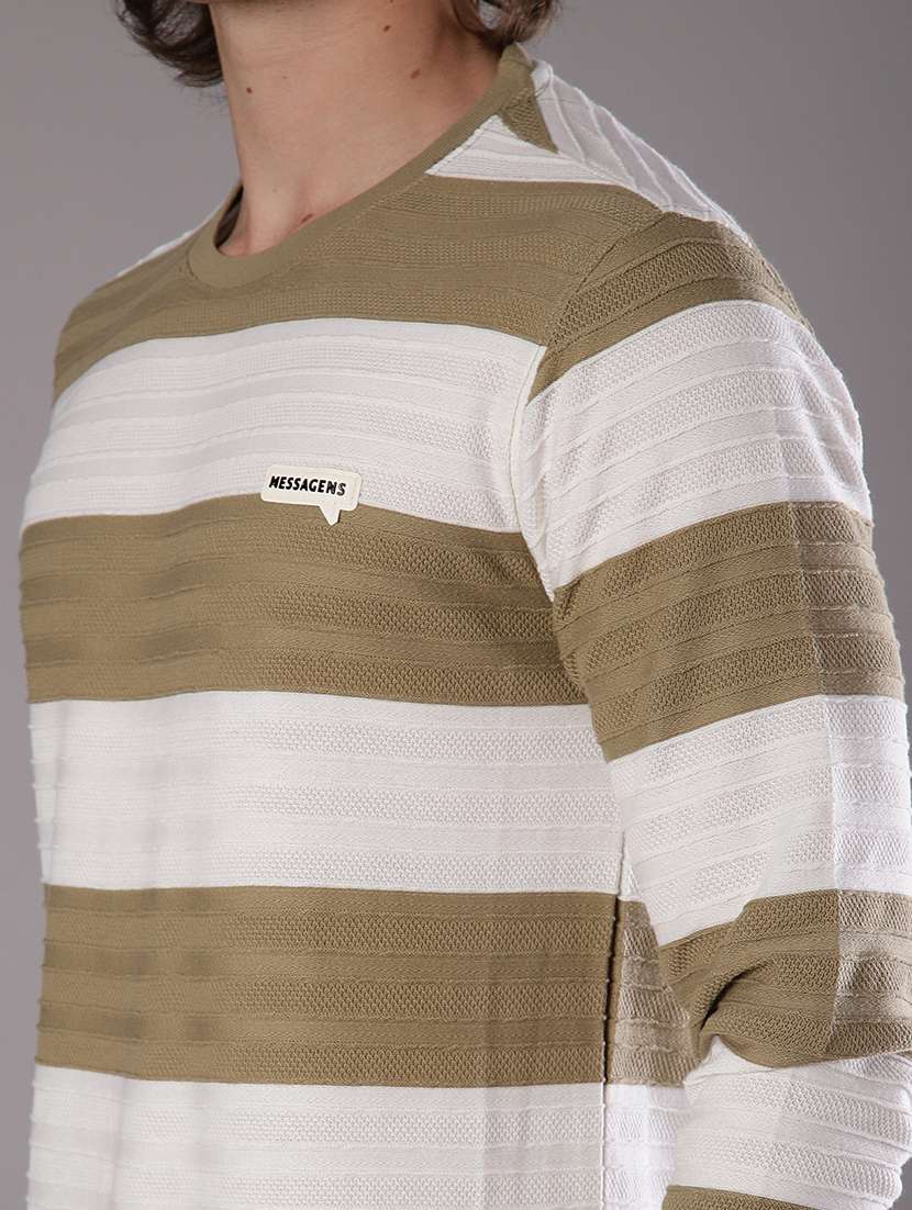 men stripes long sleeve slim fit t-shirt - 21997575 - Standard Image - 3