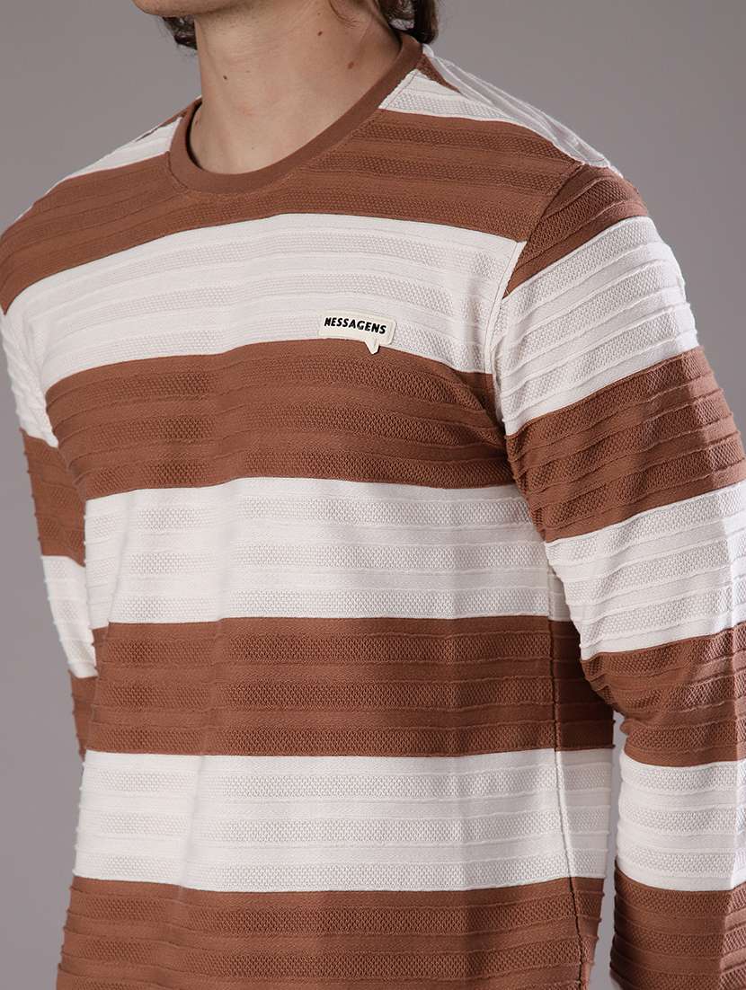men stripes long sleeve slim fit t-shirt  - 21997577 -  Standard Image - 3