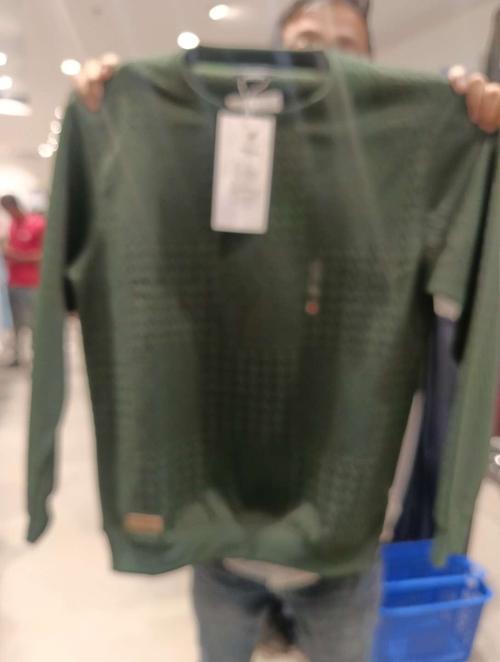 dark green jacquard tshirt - 21997588 - Standard Image - 0