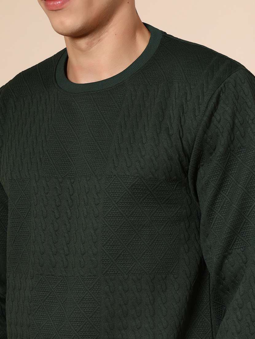 men self design long sleeve regular fit sweatshirt - 21997588 -  Standard Image - 3