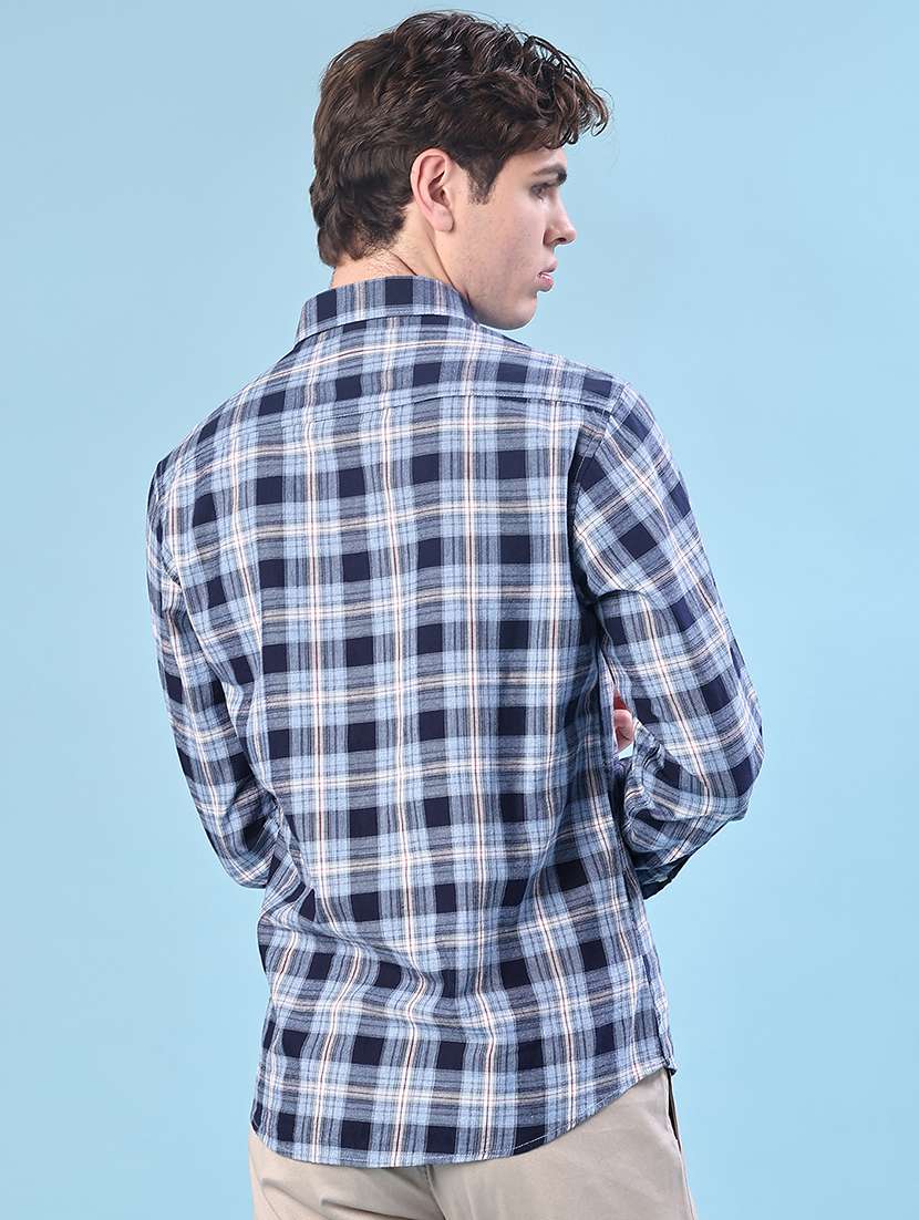 men checkered long sleeve regualr fit casual shirt - 21997613 -  Standard Image - 3
