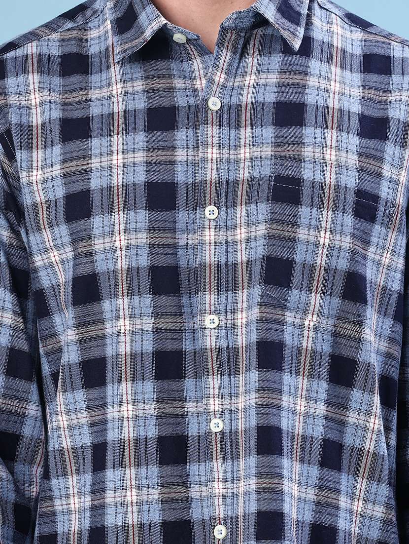 men checkered long sleeve regualr fit casual shirt - 21997613 -  Standard Image - 5