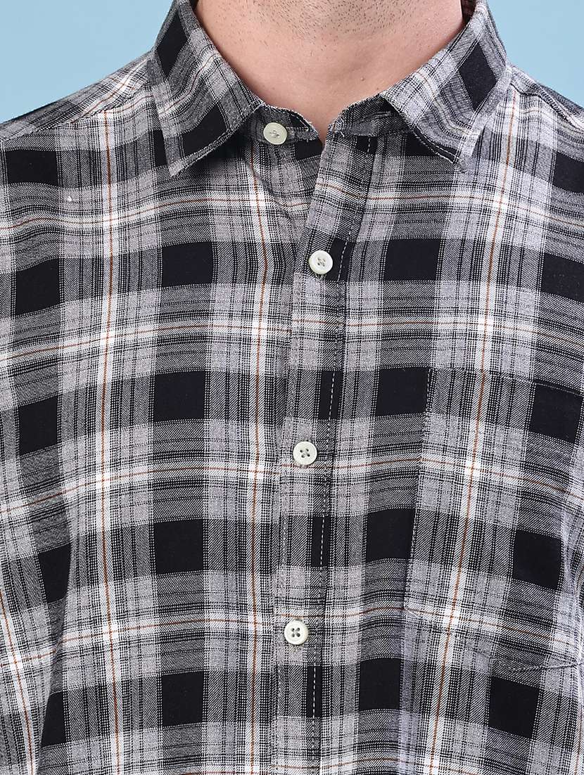 men checkered long sleeve regualr fit casual shirt - 21997614 -  Standard Image - 5
