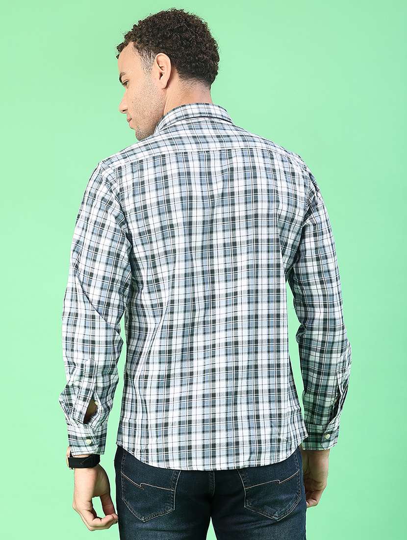 men checkered long sleeve regualr fit casual shirt - 21997616 -  Standard Image - 3