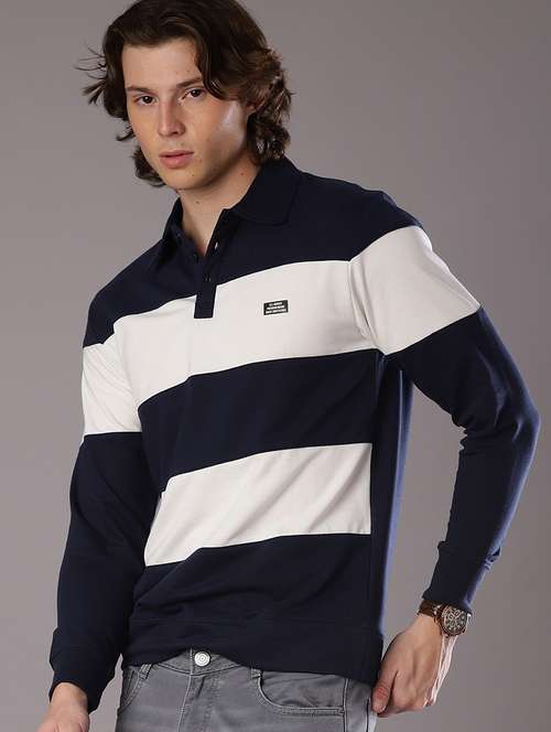 men color block long sleeve slim fit t-shirt  - 21997623 -  Standard Image - 0
