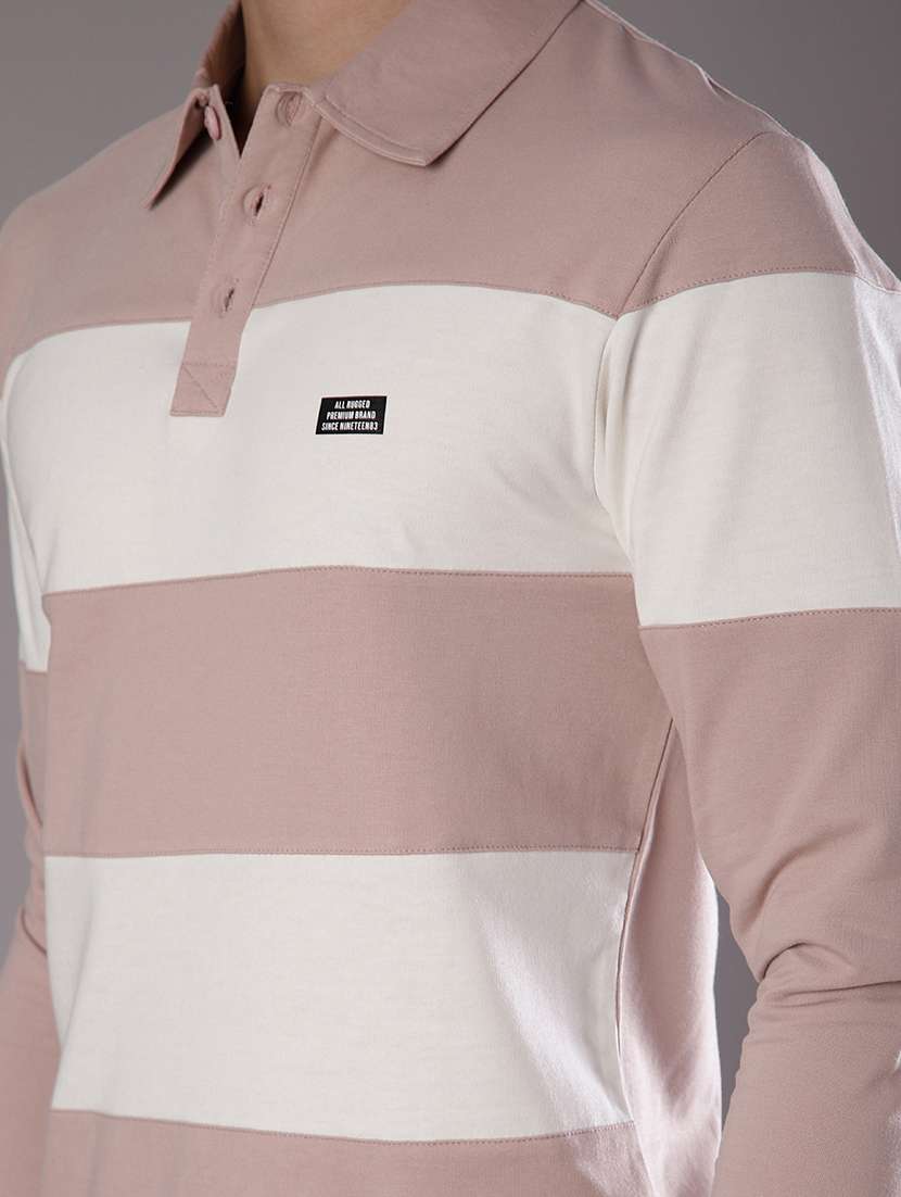 men color block long sleeve slim fit t-shirt  - 21997625 -  Standard Image - 3