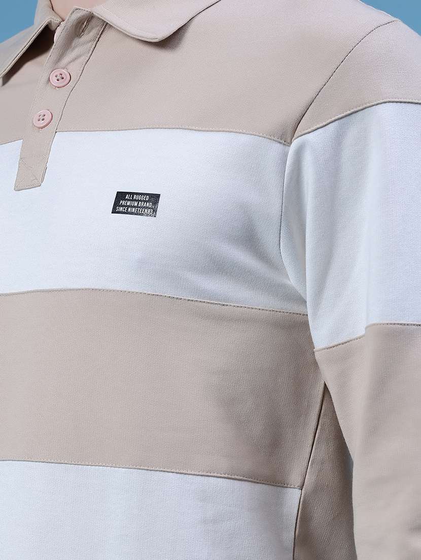 men color block long sleeve slim fit t-shirt  - 21997627 -  Standard Image - 3