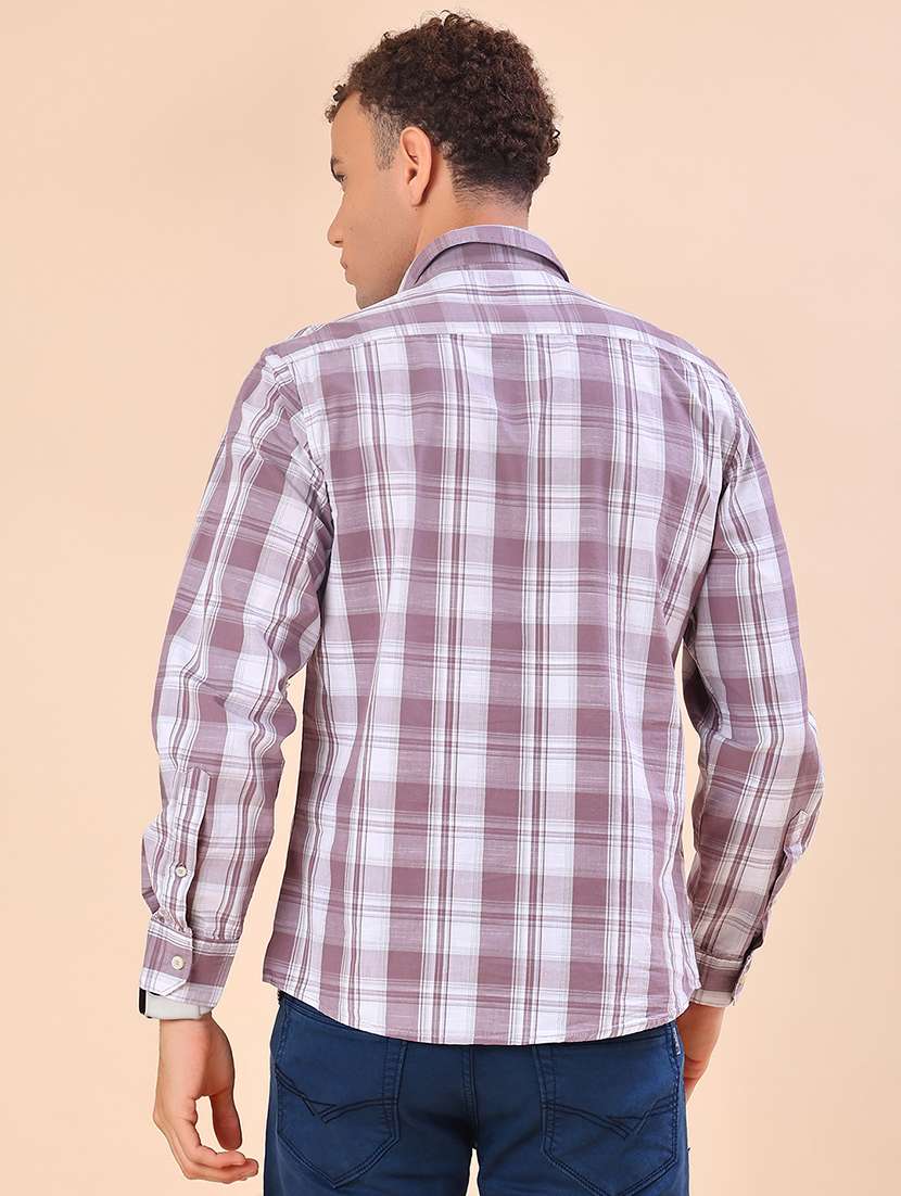 men checkered long sleeve regular fit casual shirt - 21997669 -  Standard Image - 3