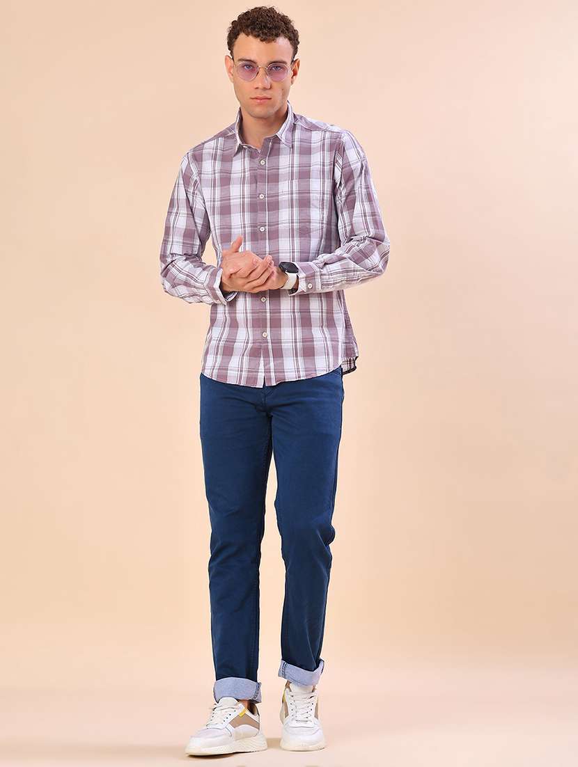men checkered long sleeve regular fit casual shirt - 21997669 -  Standard Image - 5
