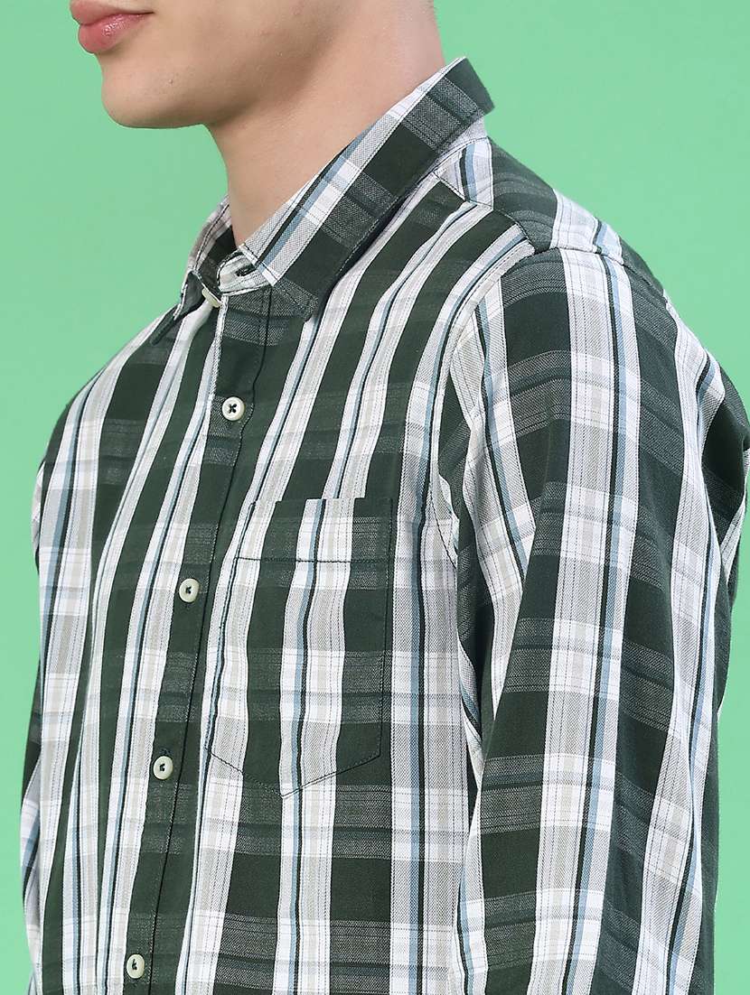 men checkered long sleeve regualr fit casual shirt - 21997671 -  Standard Image - 5
