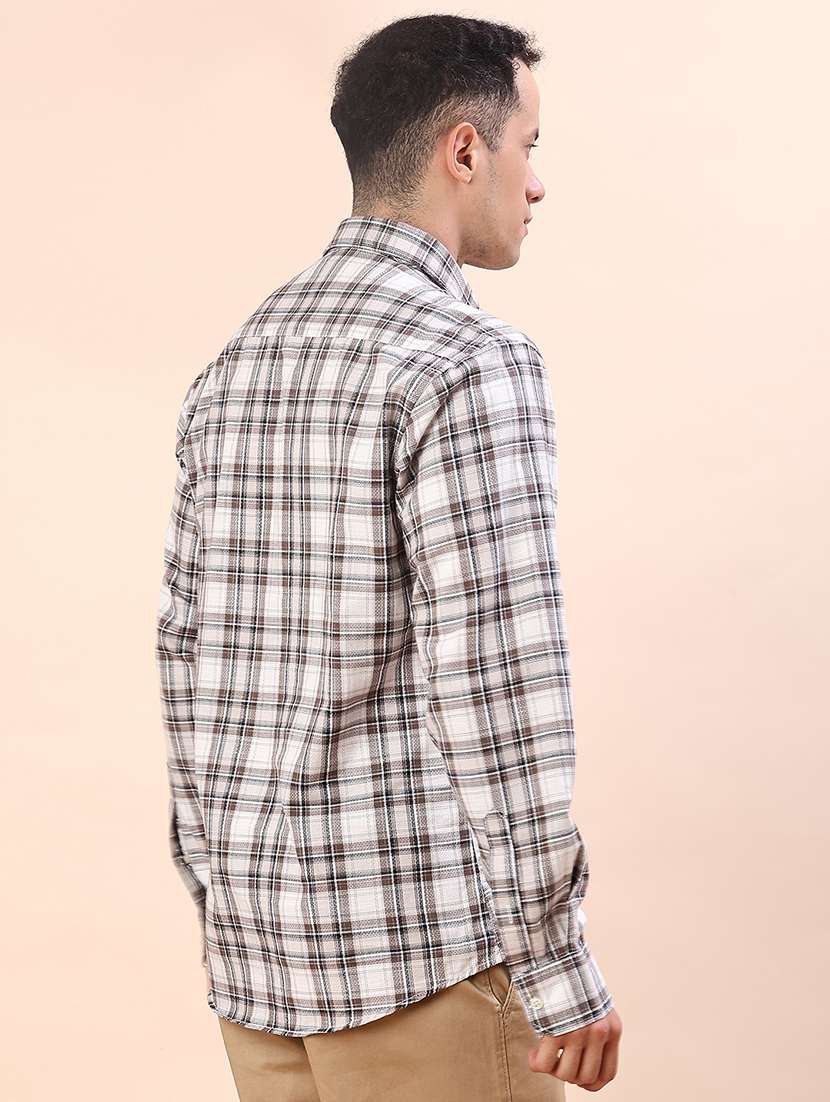 men checkered long sleeve regualr fit casual shirt - 21997733 -  Standard Image - 3