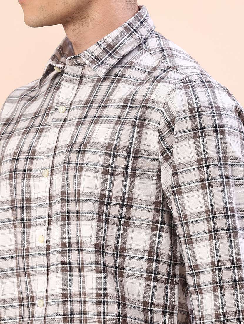 men checkered long sleeve regualr fit casual shirt - 21997733 -  Standard Image - 5