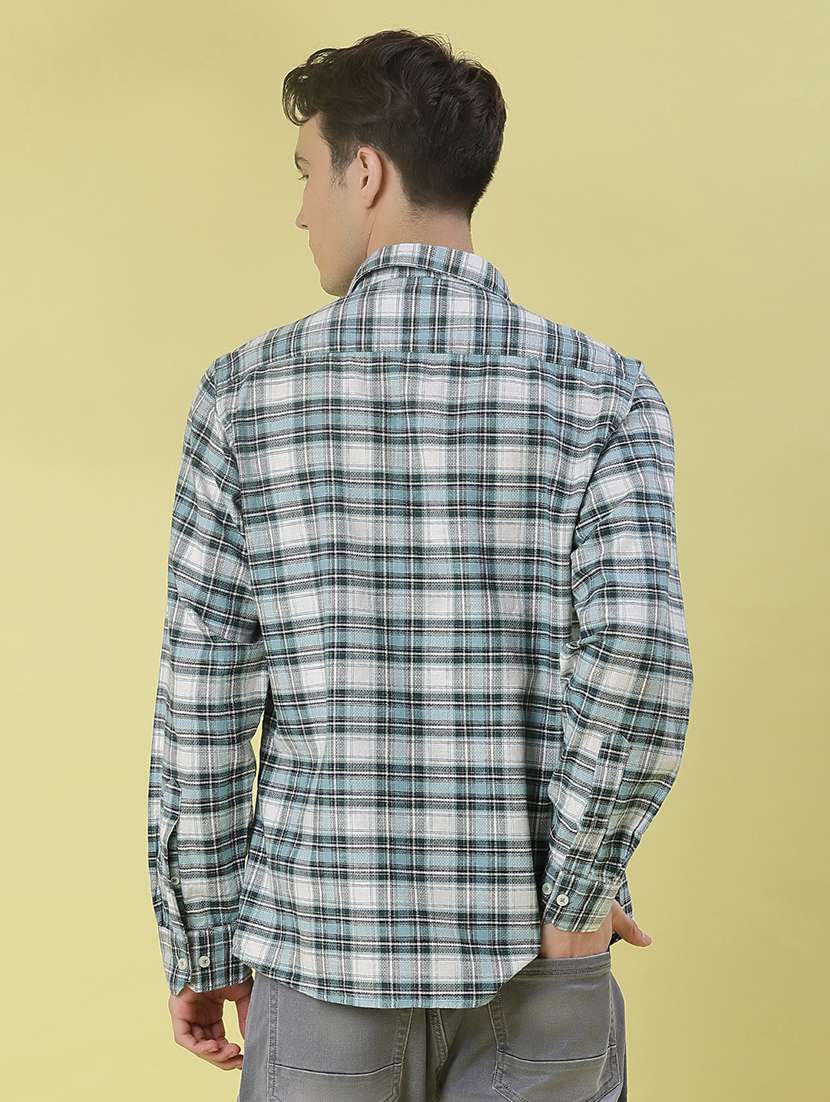 men checkered long sleeve regular fit casual shirt - 21997742 -  Standard Image - 3