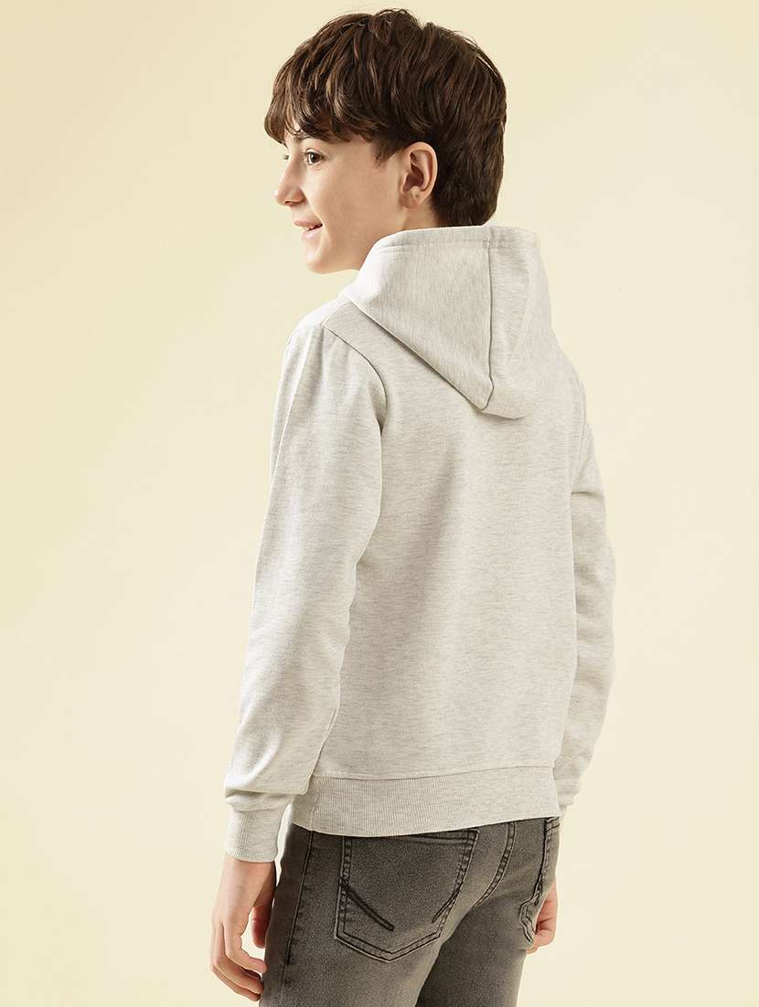 boys solid long sleeve hooded sweatshirt - 21997803 - Standard Image - 3