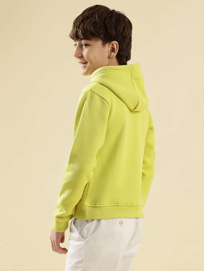 boys solid long sleeve hooded sweatshirt - 21997805 - Standard Image - 3