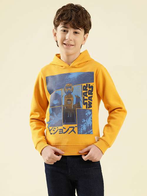 boys printed long sleeve hooded sweatshirt - 21997806 -  Standard Image - 0