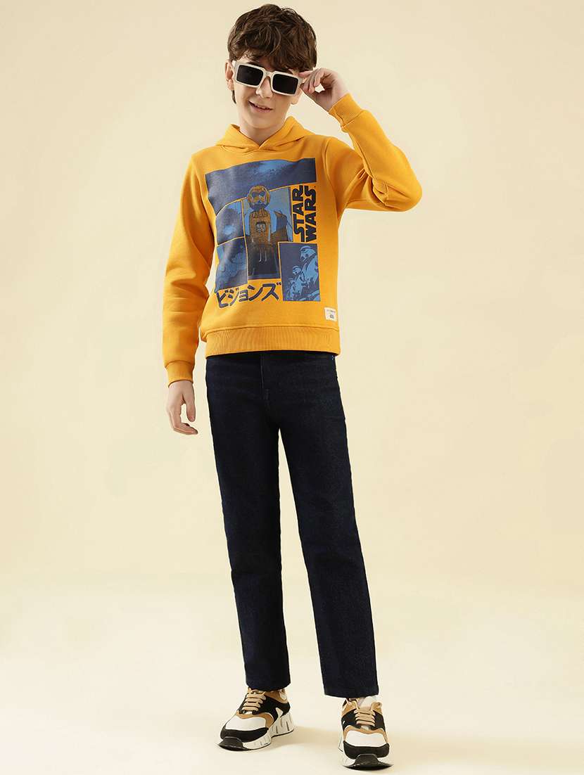 boys printed long sleeve hooded sweatshirt - 21997806 -  Standard Image - 5