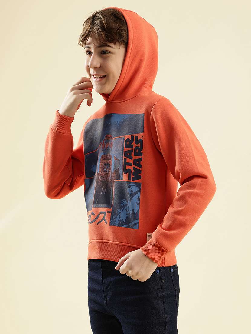 boys printed long sleeve hooded sweatshirt - 21997807 -  Standard Image - 3