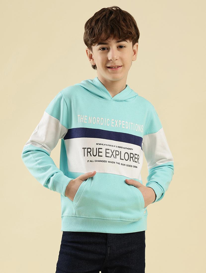 boys printed long sleeve hooded sweatshirt - 21997819 -  Zoom Image - 0