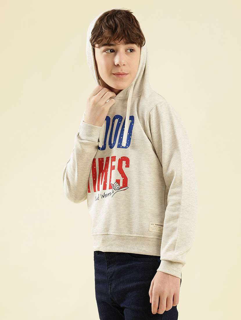 boys printed long sleeve hooded sweatshirt - 21997821 - Standard Image - 3