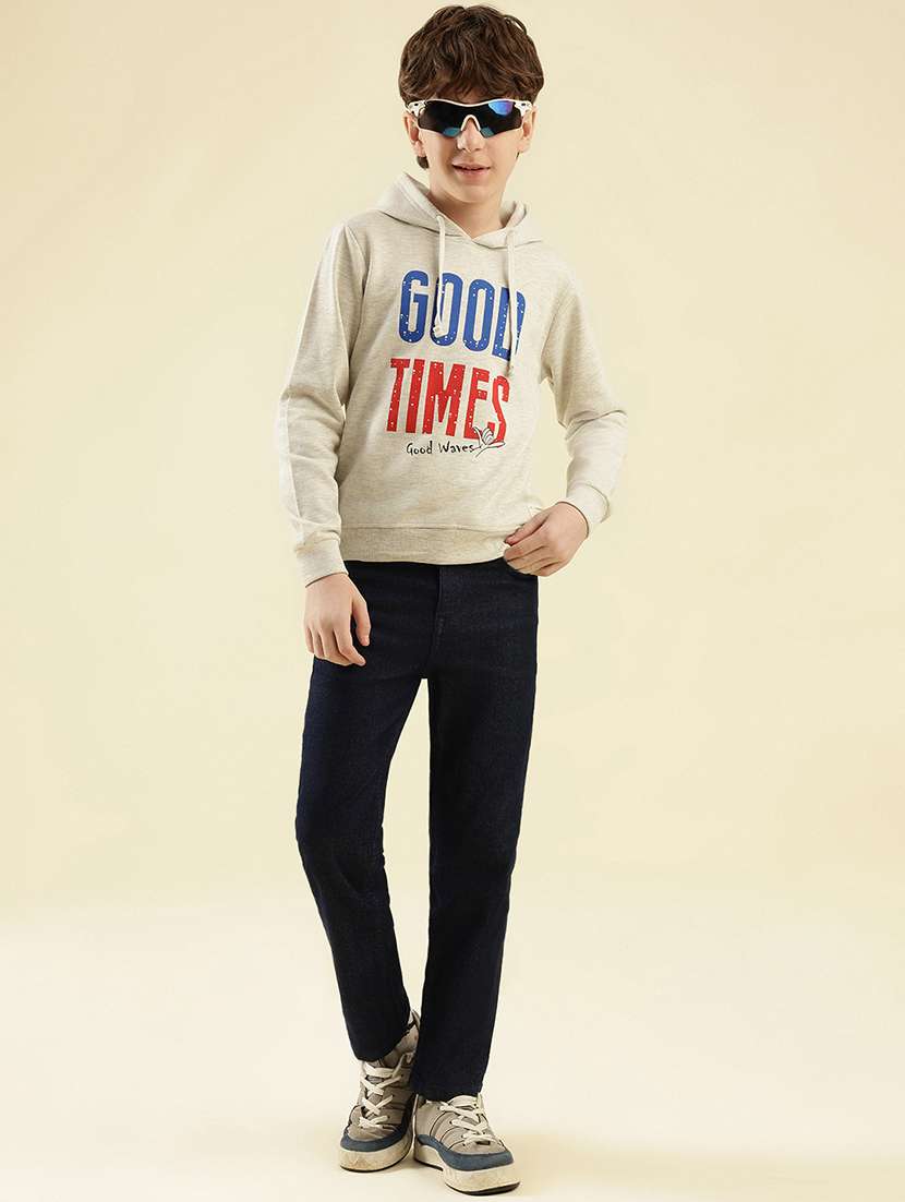 boys printed long sleeve hooded sweatshirt - 21997821 - Standard Image - 5